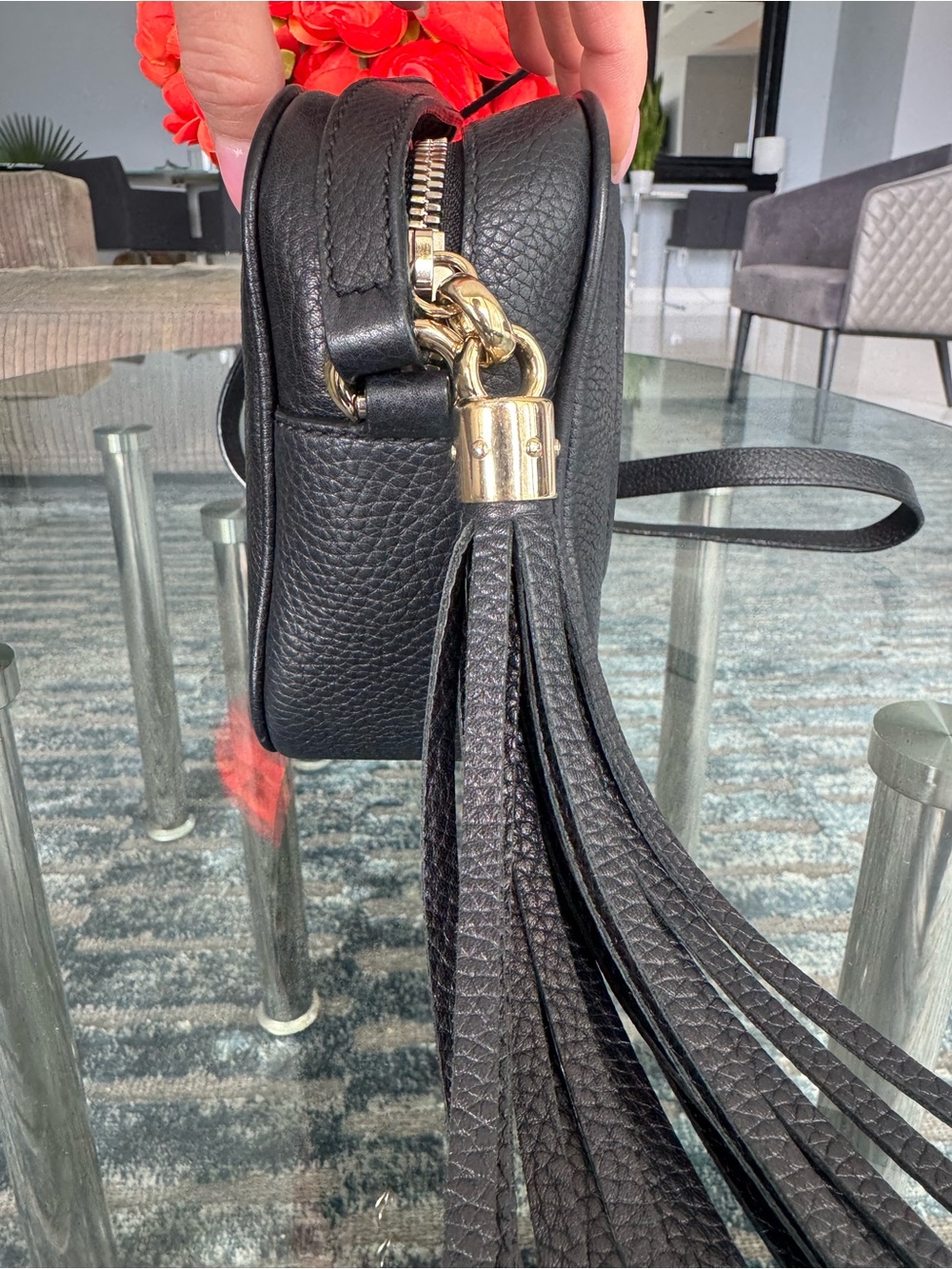 🔥 Gucci Soho Disco Crossbody Bag – Black Pebbled Leather Excellent Condition - Picture 6 of 11